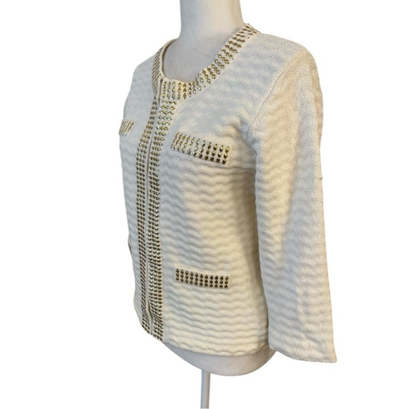 Michael Simon Studio Womens White Blazer Jacket - Picture 3 of 8